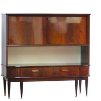 Vintage Art Deco Secretaire Barkast Dressoir In Palissander, 1920-30s