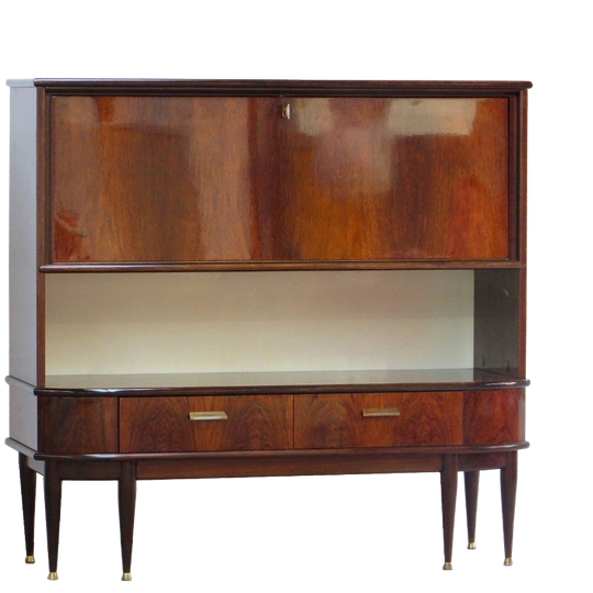 Vintage Art Deco Secretaire Barkast Dressoir In Palissander, 1920-30s 1