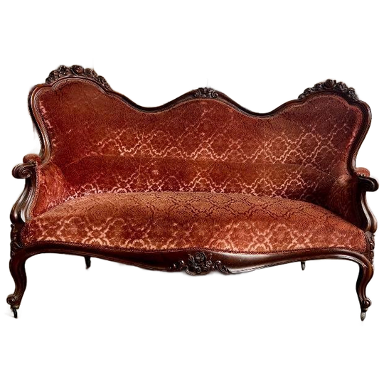 Vintage Barok Zetel / Canapé / Bank 1