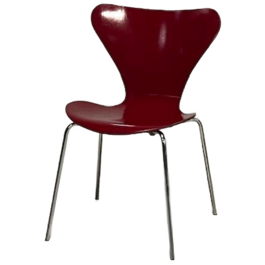 Fritz | Vintage Hansen Vlinderstoel Arne Jacobsen Bordeauxrood 1