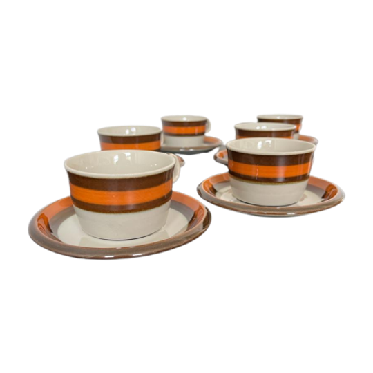 Vintage Koffiekopjes Met Bijpassende Schotels 1