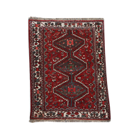 Subtiel Vintage Oosters Vloerkleed Met Onder Andere Rode En Grijze Kleuren 186X119Cm