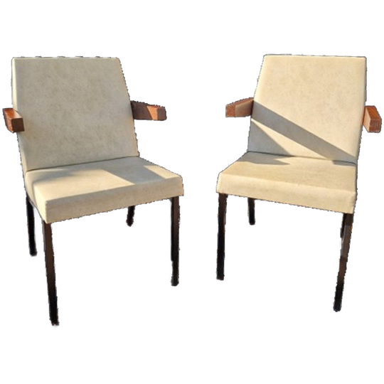 Mid-century Strakke Design Fauteuils In Originele Goede Staat 1