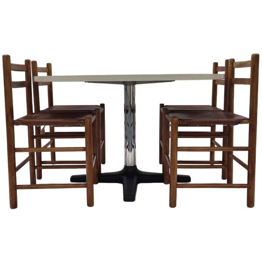 Vintage Pastoe Eettafel Space Age Tafel Jaren 70 Wit Rond 1