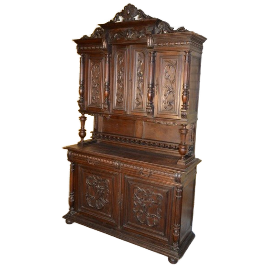 Prachtig Frans Keukenbuffet Uit De 19e Eeuw – Eikenhout Met Fineer 1