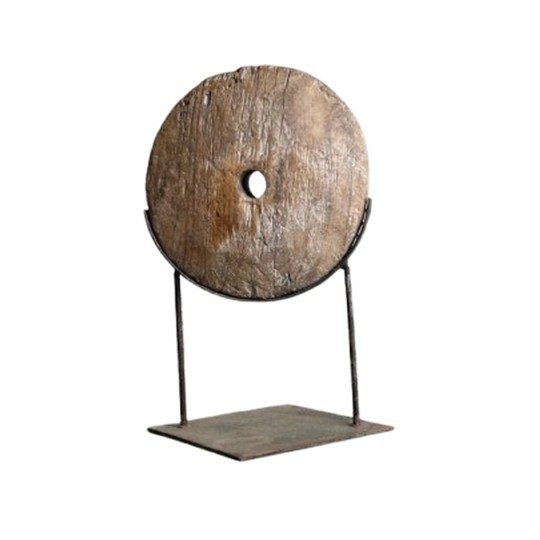 Important Wheels Of Wooden Cart, Indian Work Of The Beginning Of The Xxe Century 1
