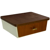 Vintage Zwevend Nachtkastje Met Één Lade, Jaren 60 Teak