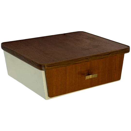 Vintage Zwevend Nachtkastje Met Één Lade, Jaren 60 Teak 1