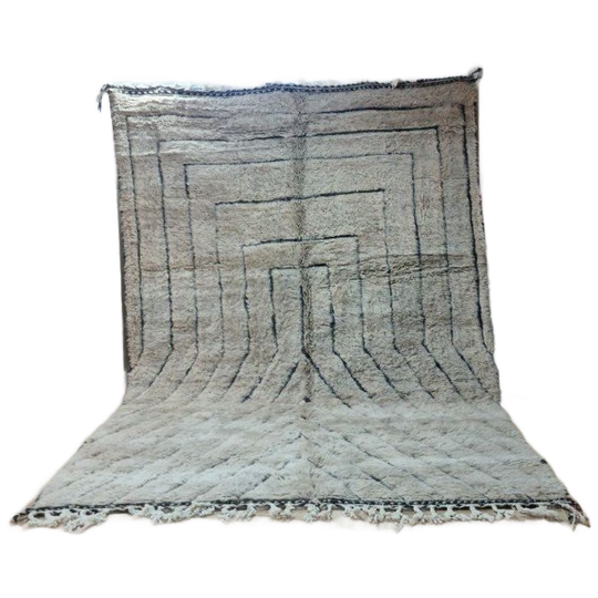 Authentiek Marokkaans Berber Beni Ourain Tapijt 300X200 Cm - 100% Wol, Handgemaakt 1