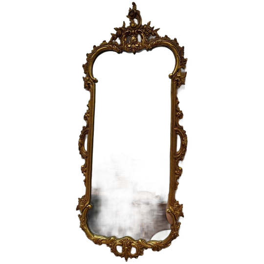 Vintage Antieke Barok Brocante Rococo Spiegel, Schouwspiegel 101 1