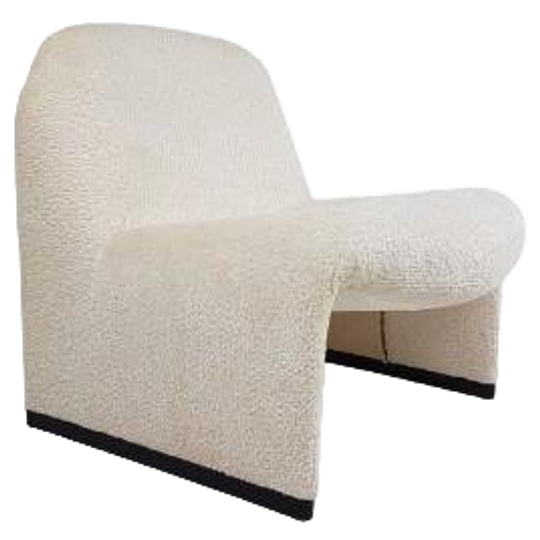 Artifort Alky Fauteuil Crème Bouclé Teddy Stof Off White 1