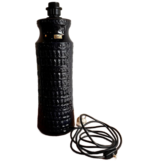 Diep Blauwe Keramiek Lampvoet West Germany Vintage 1