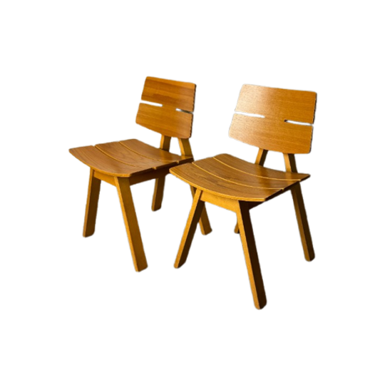 6X Hans Anlinker Geperste Stoelen, Moderne Vintage Stijl 1