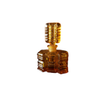 Vintage Art Deco Stijl Parfumflesje Amber Kleurig Glas thumbnail 1