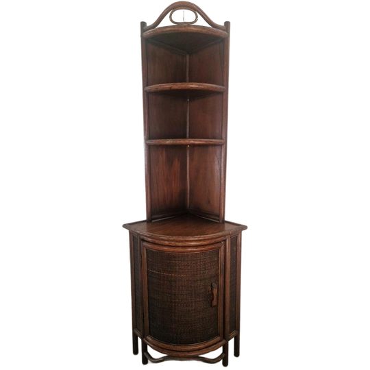 Vintage Rotan Boho Stijl Hoekkast 1