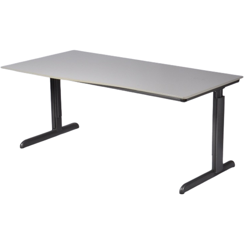 Ahrend 100 Bureau, Lichtgrijs Blad, 180 X 80 / 90 Cm, Hoogte Instelbaar Onderstel,