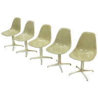 Set Of 5 La Fonda Dining Chairs By Charles & Ray Eames For Vitra Herman Miller 1970s