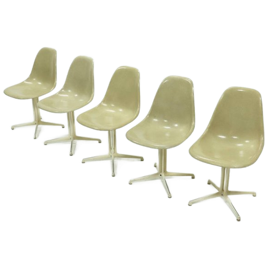 Set Of 5 La Fonda Dining Chairs By Charles & Ray Eames For Vitra Herman Miller 1970s 1