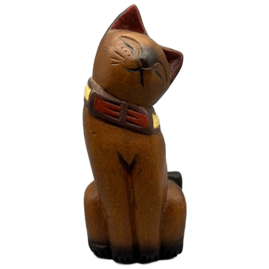 Vintage Houten Kat Handwerk 1
