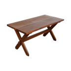 Brutalist Solid Wood Table In Mahogany Wood Was 900€ Now 650€ ! thumbnail 1