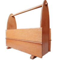 Vintage Lectuurbak Hout Krantenbak