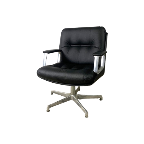 Italian Design Office Leatherette Armchair By Vaghi