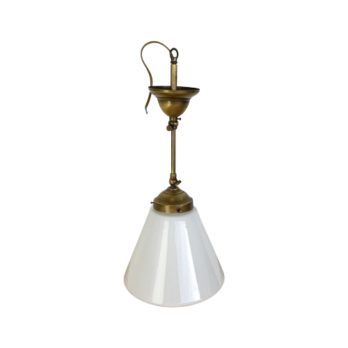Opaline Lamp Antieke Hanglamp