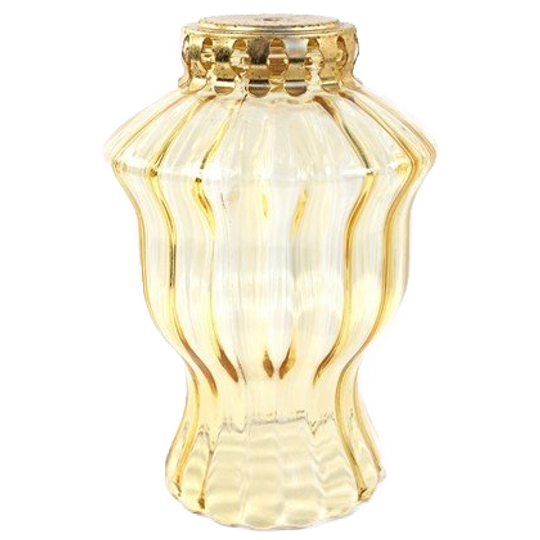 Vintage Glazen Lampenkap Amber 1