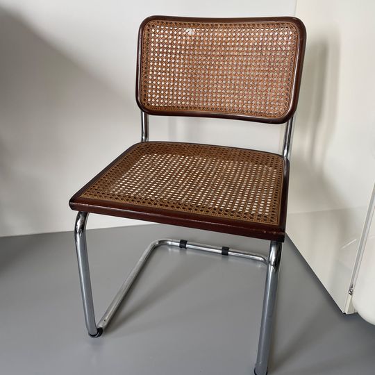 Marcel Breuer Cesca Donkerbruin Riet Rotan Hout Staal Vintage 1