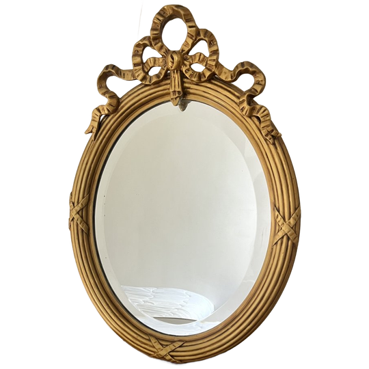 Luxe Antieke Spiegel Met Kuif 67x48cm 1