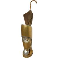 Painted Leeazann70se Umbrella Stand, Ca 1980 Resine / Epoxy / Hollywood Regency Manufactured By T