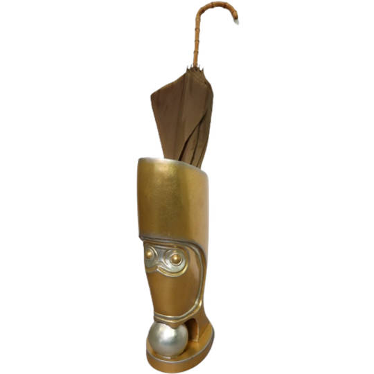 Painted Leeazann70se Umbrella Stand, Ca 1980 Resine / Epoxy / Hollywood Regency Manufactured By T 1