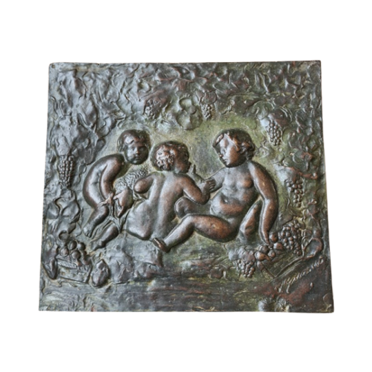 Mooi Brons Reliëf Met Cherubijntjes 1