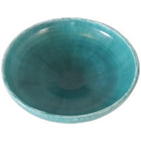 Vintage Schaal Blauw Groene Keramieke Schaal Gemerkt