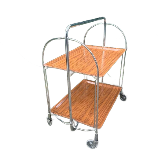 Opvouwbare Serveerwagen Trolley Bremshey & Co 1970s 1