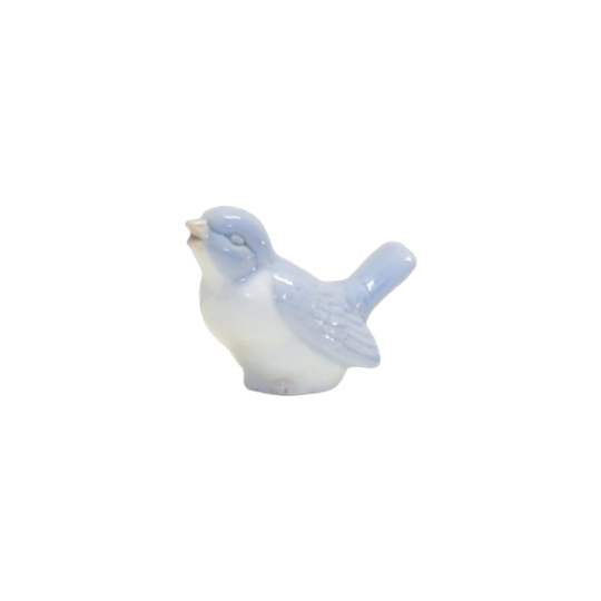 Porseleinen Beeld Vogel Zittend Klein 1