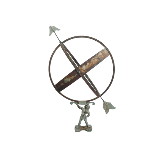 Vintage/antieke Gepatineerde Zonnewijzer/ Zonneklok Armillary Tuindecoratie 1