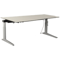 Ahrend Essa Elektrisch Bureau, Wing, Zandmelee Blad, 160 X 80/90 Cm, Hoogte Instelbaar Onderstel,