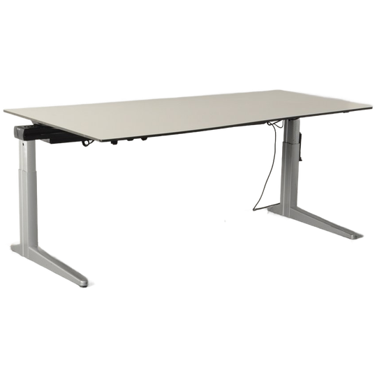Ahrend Essa Elektrisch Bureau, Wing, Zandmelee Blad, 160 X 80/90 Cm, Hoogte Instelbaar Onderstel, 1