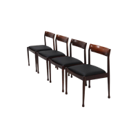 Set Of 4 Solid Rosewood Dining Chairs Danish Design 1960S