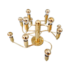 Design Plafondlamp/Kroonluchter Van Messing, Jaren 70 thumbnail 1