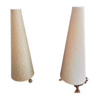 2 Lampen Skandinavisch Ontwerp Rond Model Papier Mache Naar Idee Arne Wahl Iversen Op 3 Bol Pootjes