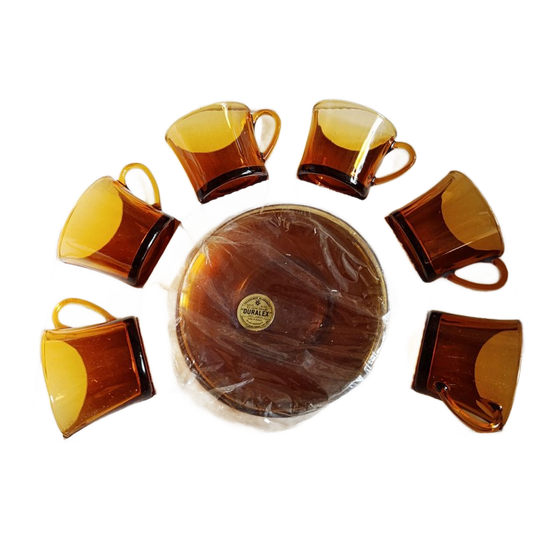 Vintage Duralex Espresso Set, Jaren '70 - Nieuw In Originele Doos 1