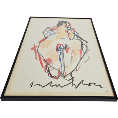 Anton Heyboer - Madonna Met Kind - Zeefdruk - Limited Edition - 1990