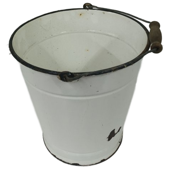 Decoratieve Emaille Brocante (Melk) Emmer Groot 1