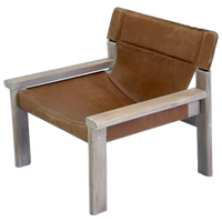 Tuigleren Cognac Kleurige Fauteuil