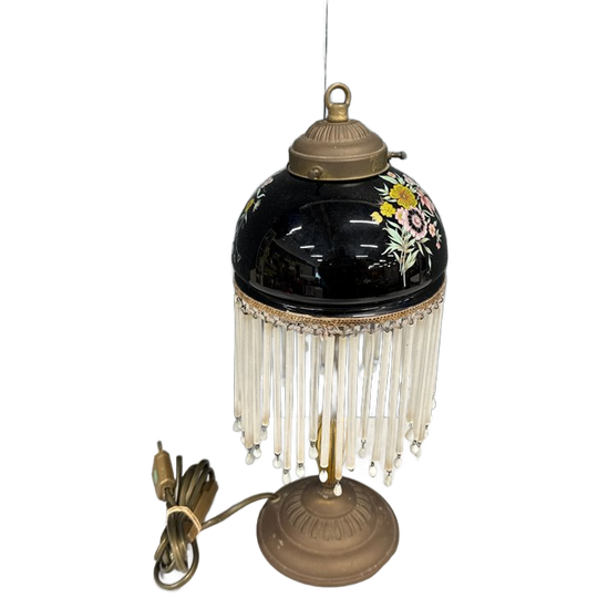 Schemerlamp Zwart Glas Op Staal 1