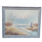 Vintage Origineel Schilderij.olieverf Op Panel Ingelijst Met Ophangsysteem . Philip Sandez... thumbnail 1