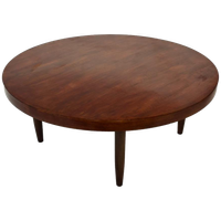 Vintage Houten Ronde Salontafel Jaren 60 Design