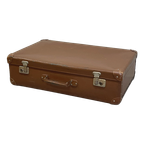 Brocante Bruine Koffer Antieke Suitcase thumbnail 1